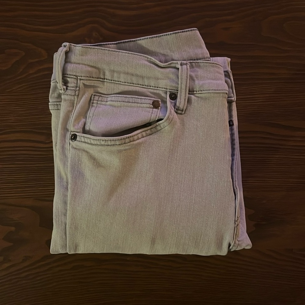 H&M, Light Grey Denim, Size 36, Stretch Skinny